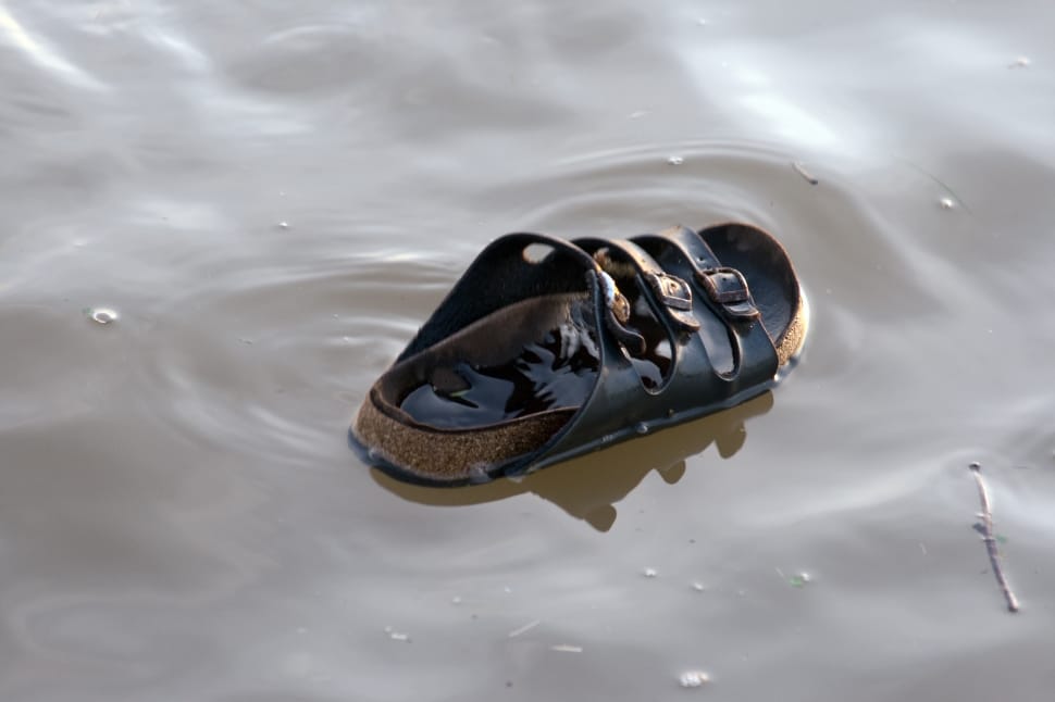 black hiking slide sandals preview
