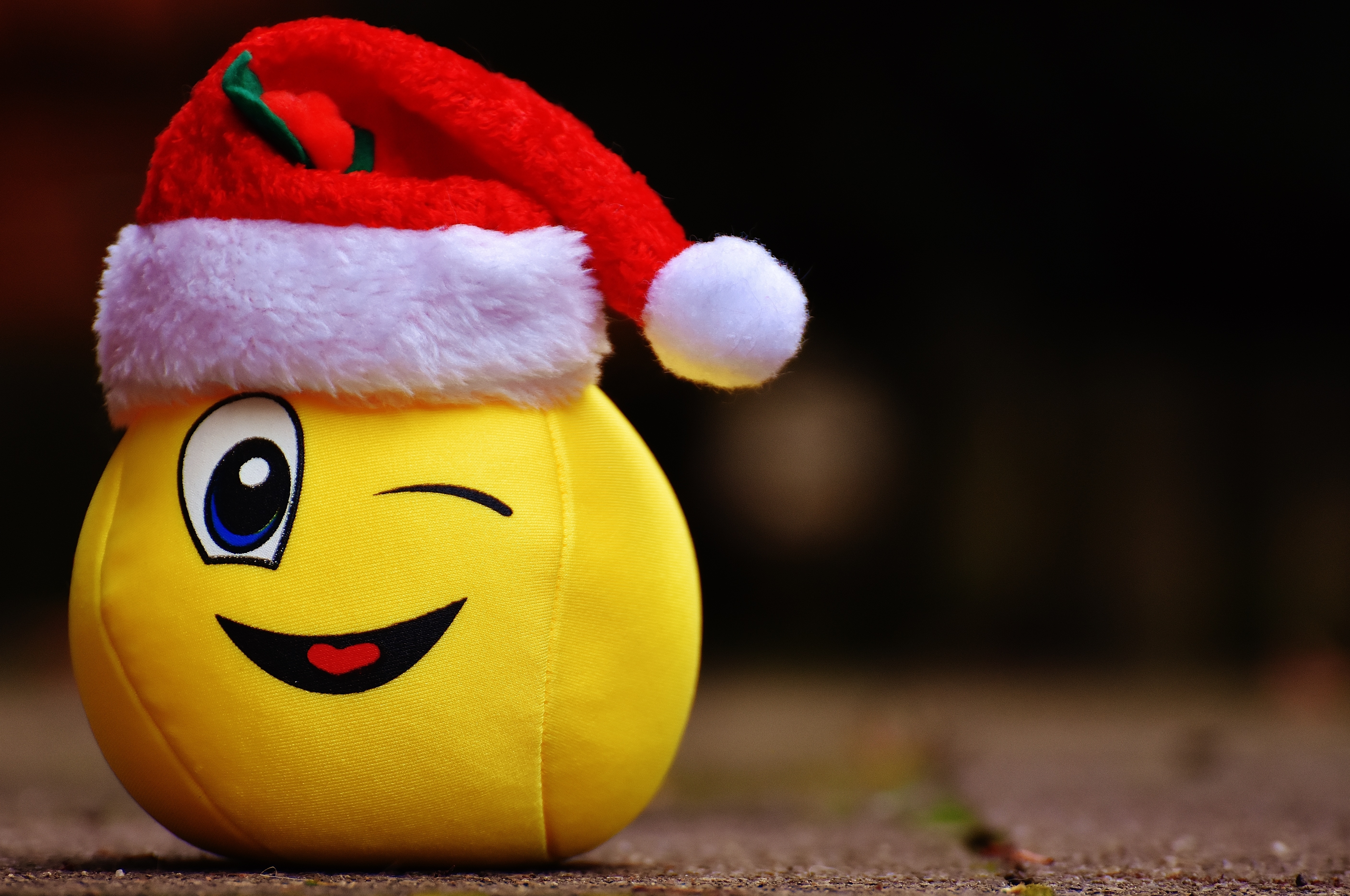 black and yellow santa hats