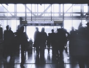 silhouette of people in terminal thumbnail