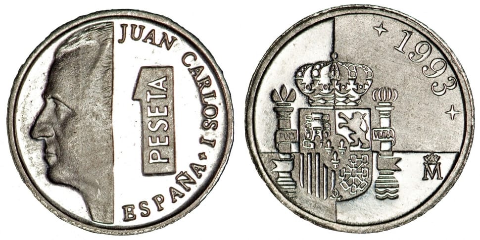 silver round juan carlos espana 1 peseta coin preview