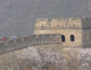 tourist standing on great wall of china thumbnail