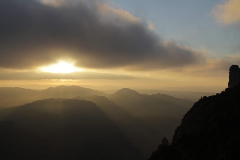 sun set photograpy on mountains preview