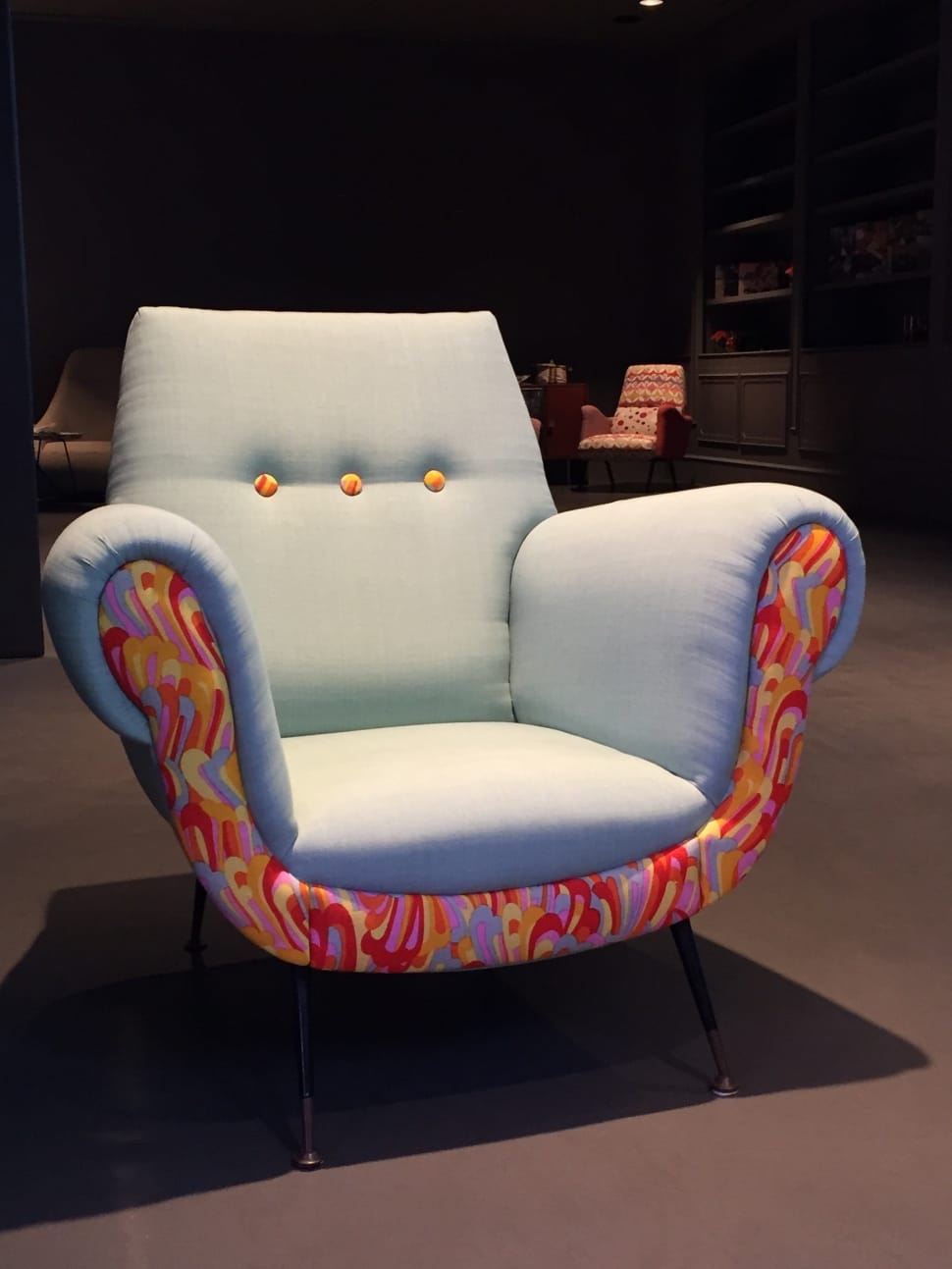 blue and orange sofa chair preview