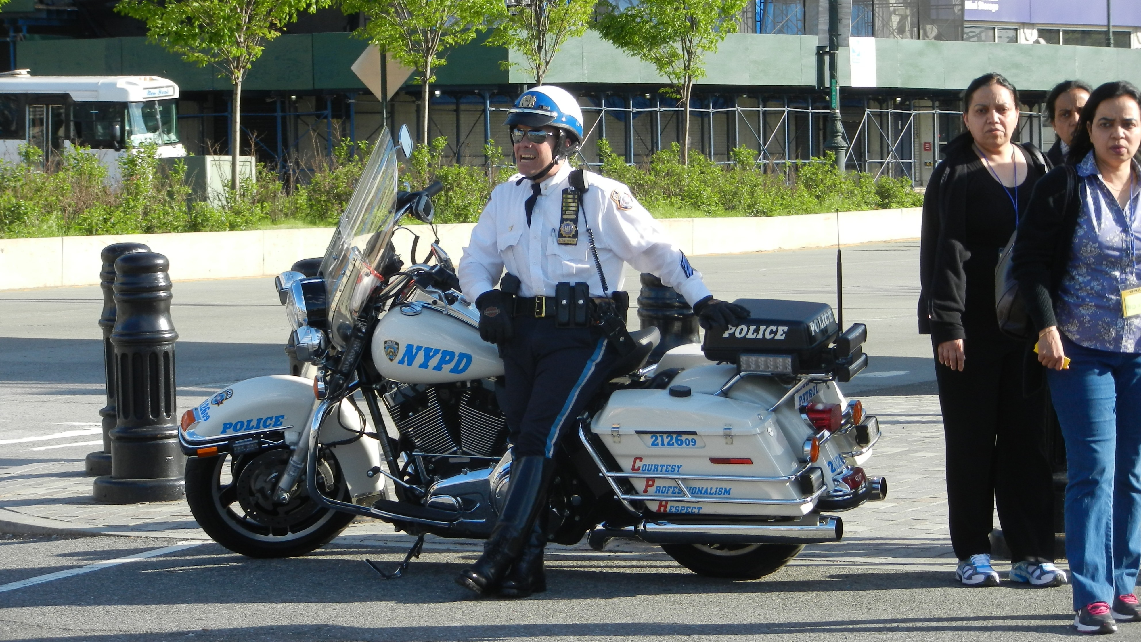 nypd blue white motorcycle