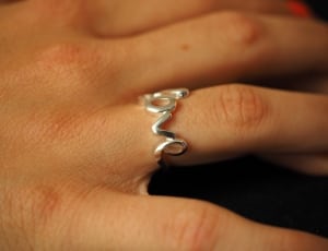 silver love ring thumbnail