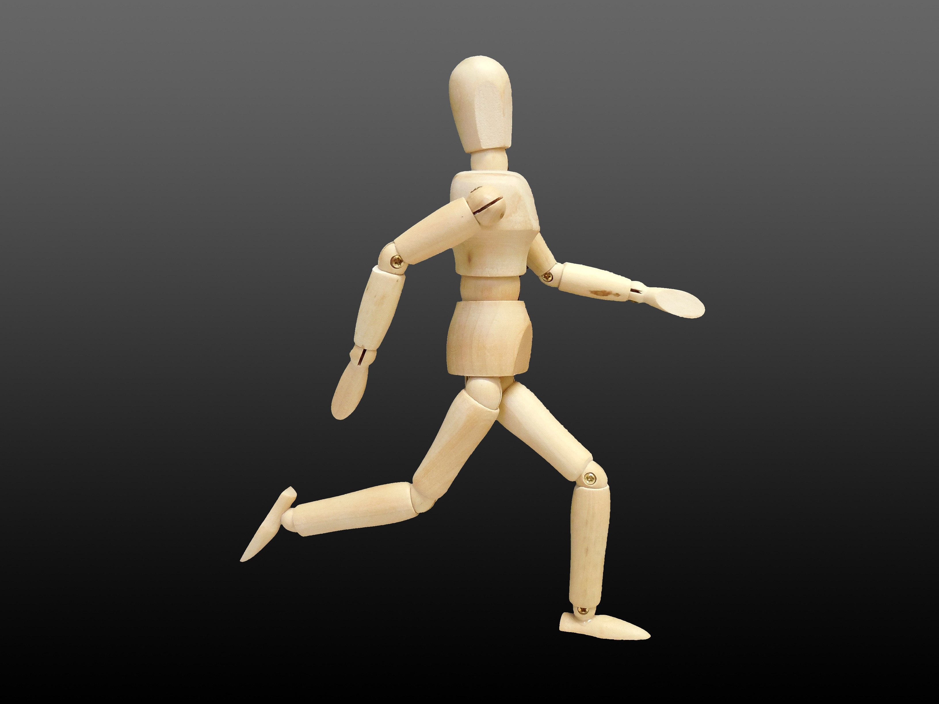 human brown wooden action figure