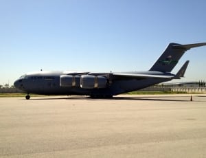 c-5 galaxy military cargo plane on airport during dayttime thumbnail