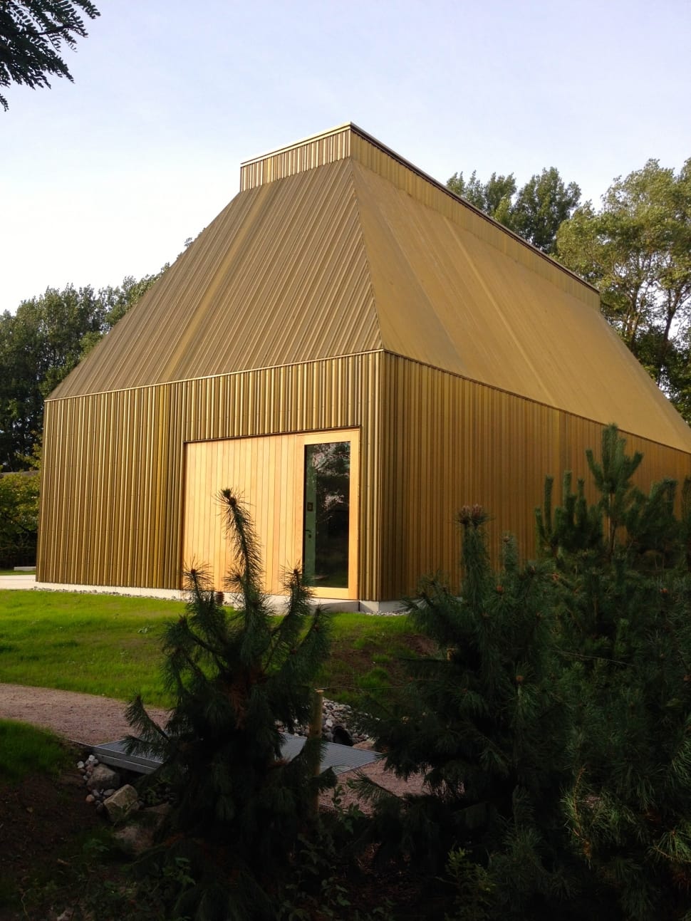 gold wooden building preview