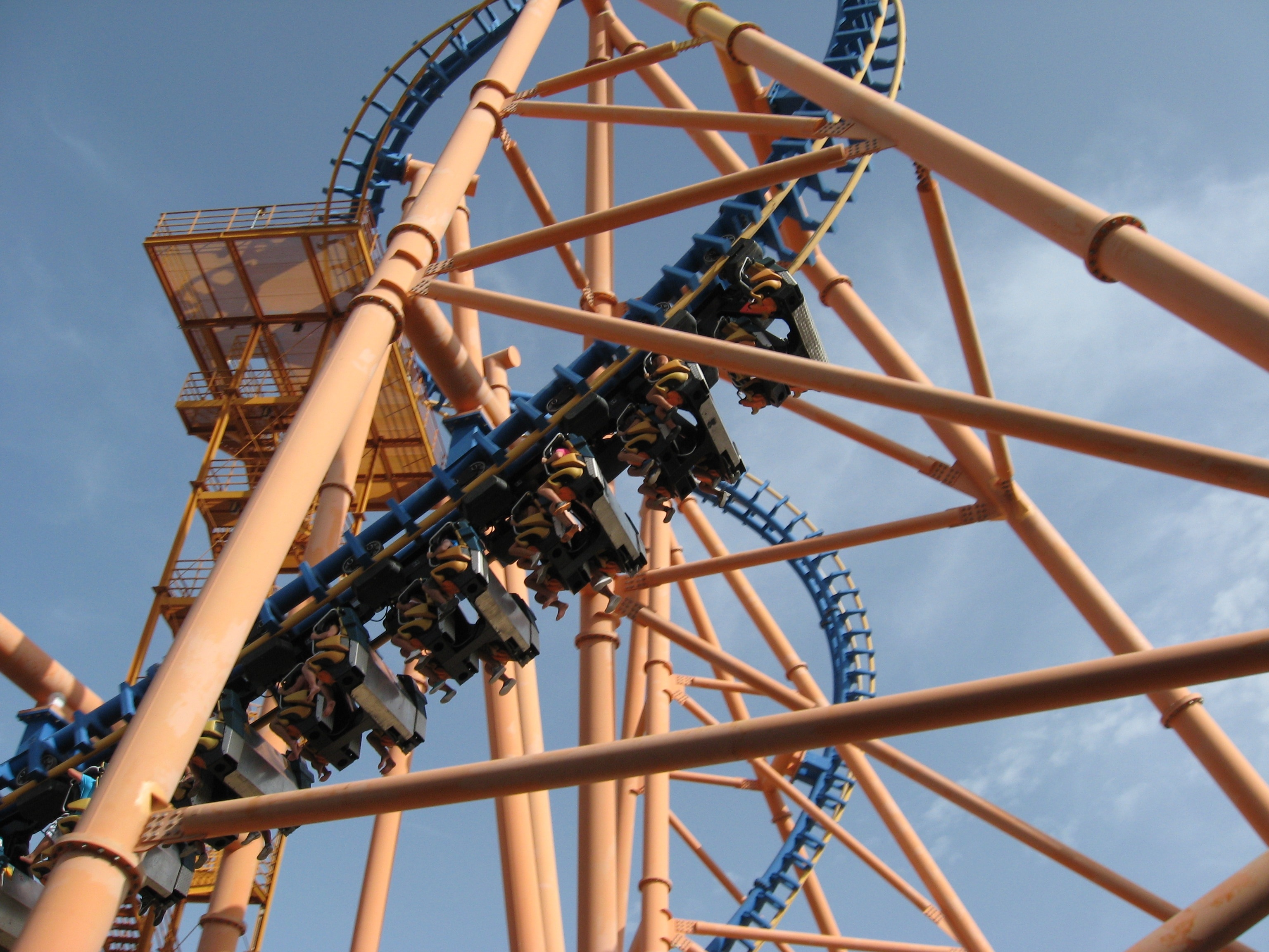 black and blue roller coaster