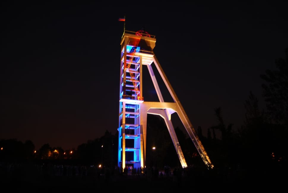 white watch tower during night preview