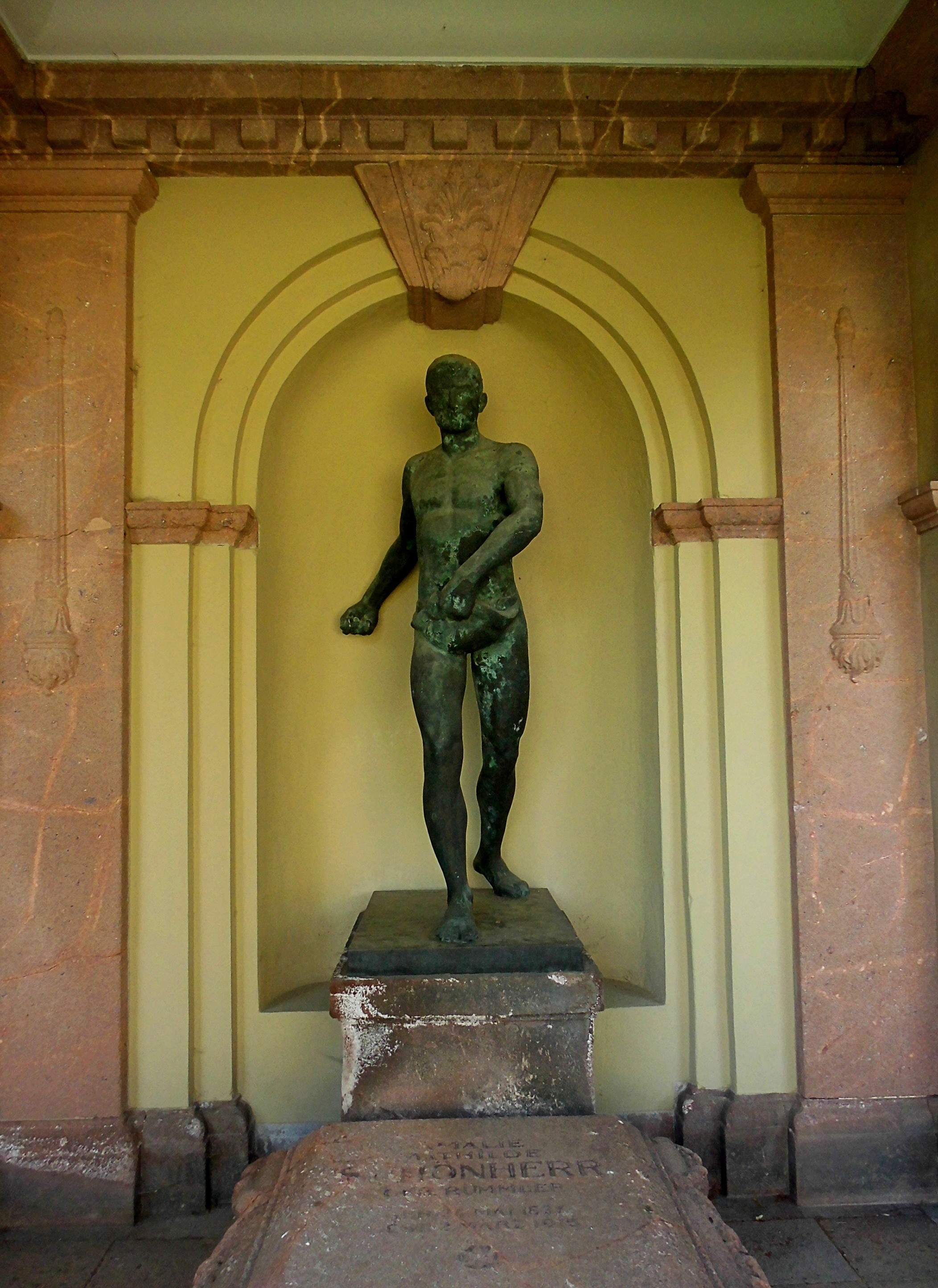 man's statue