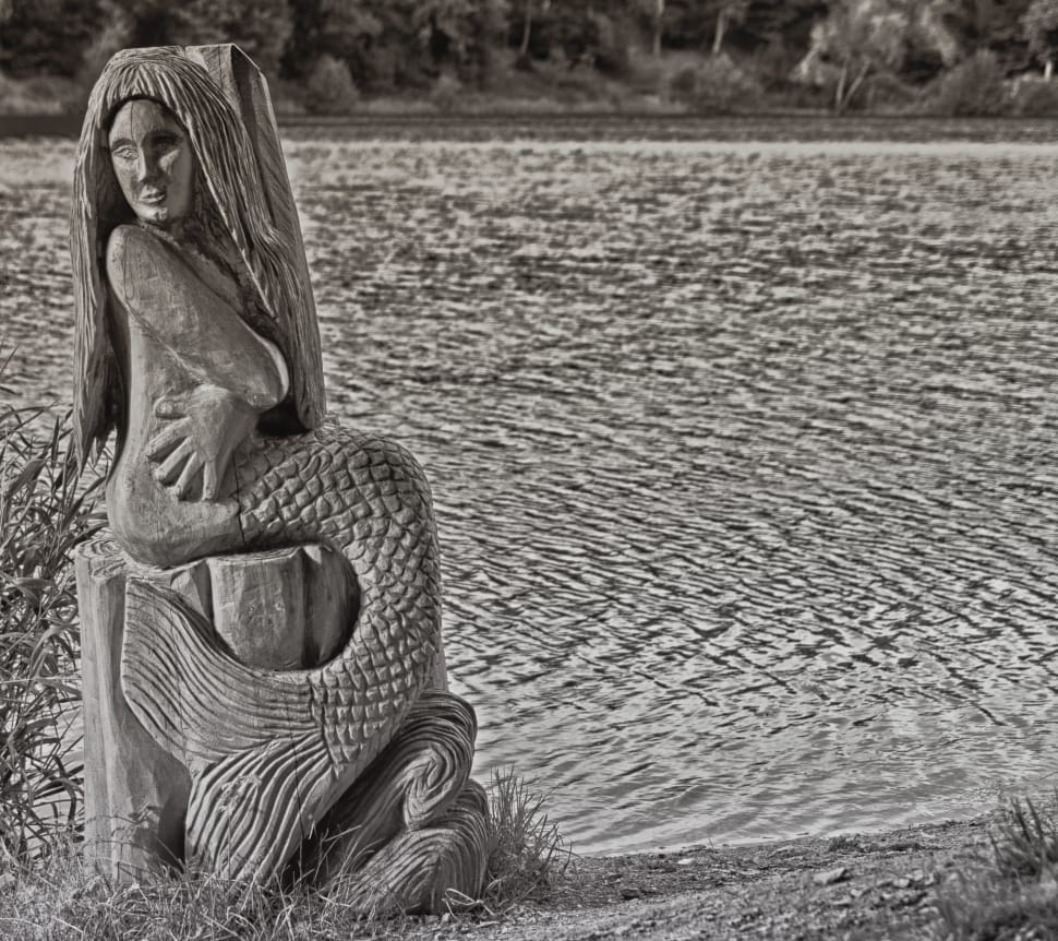 mermaid stone figurine preview