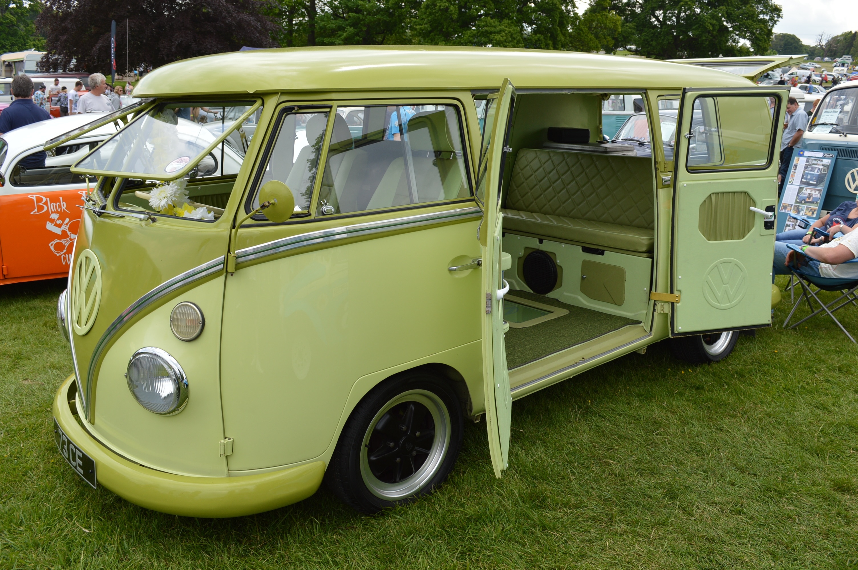 green volkswagen van