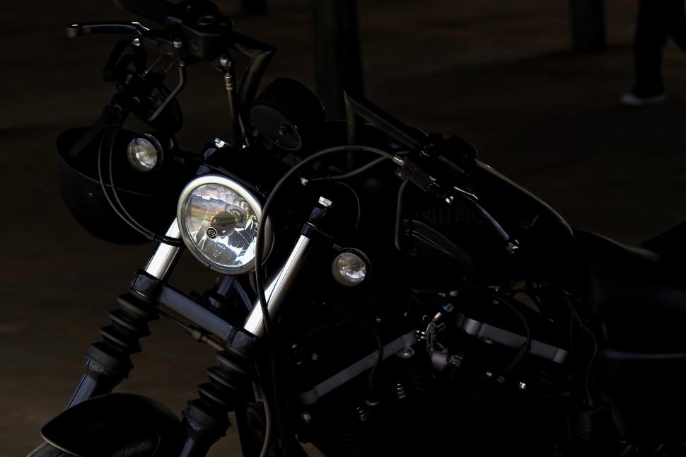 black motorcycle preview