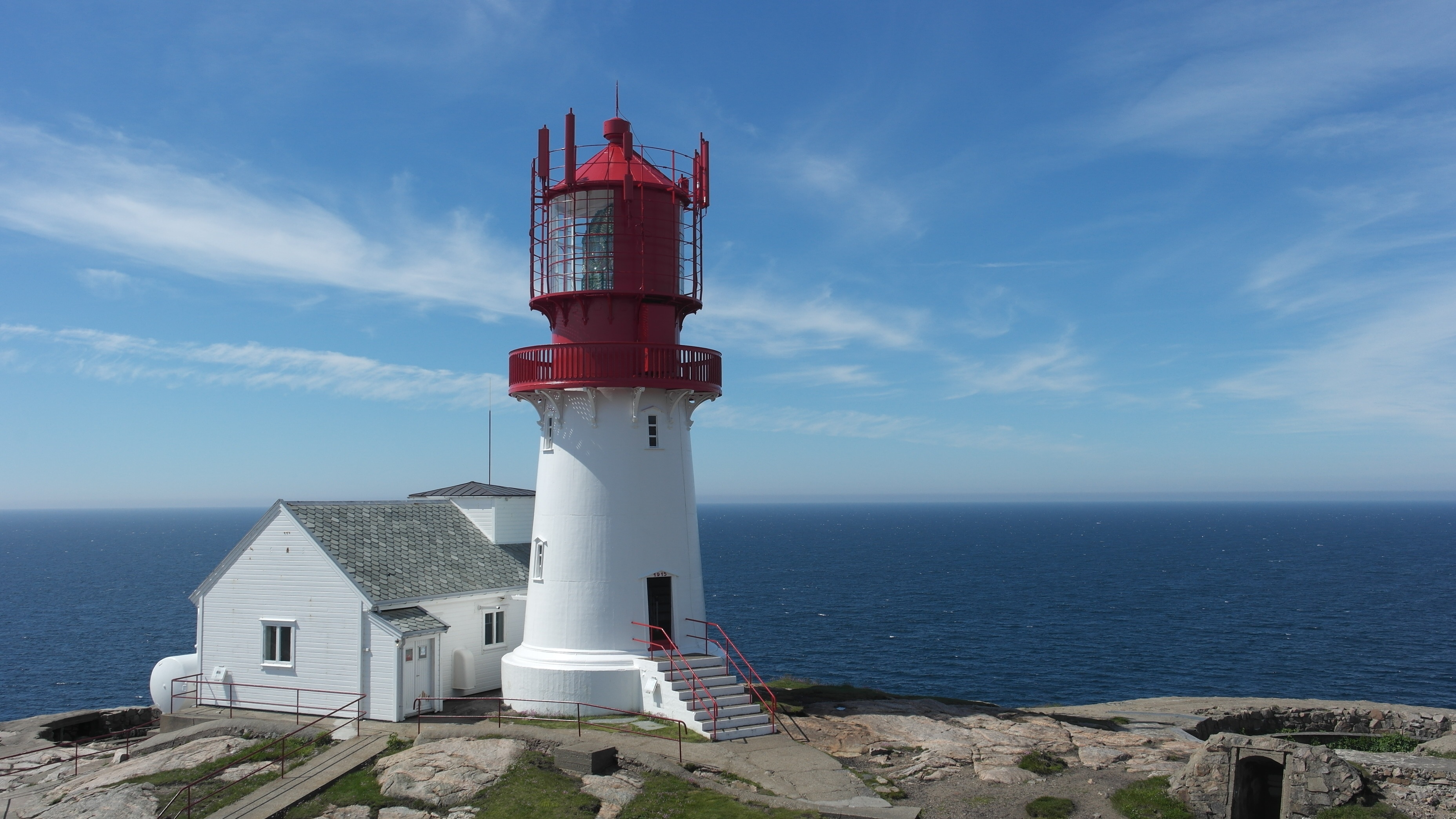 1366x768 wallpaper | white and red lighthouse | Peakpx