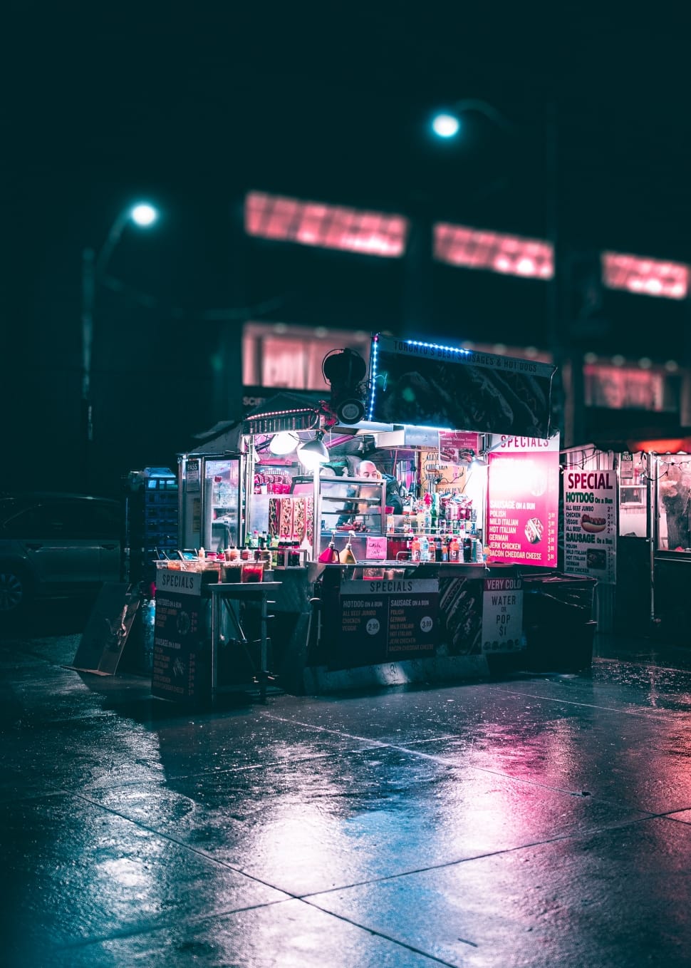 shallow photo of store during nighttime preview
