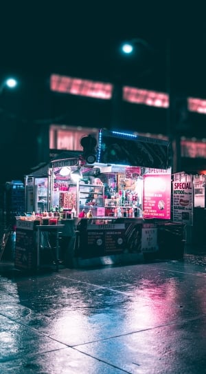 shallow photo of store during nighttime thumbnail