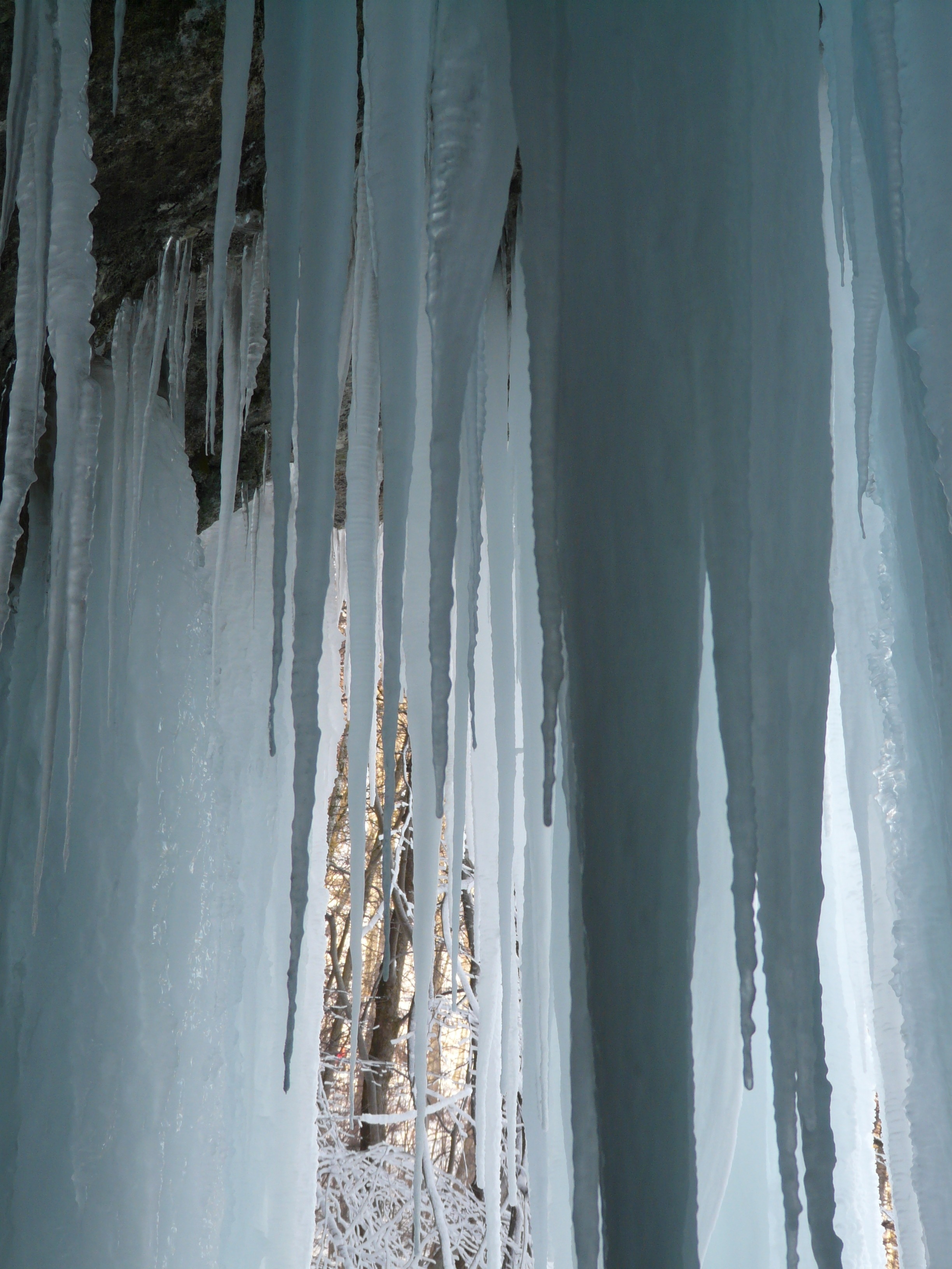 white stalactites