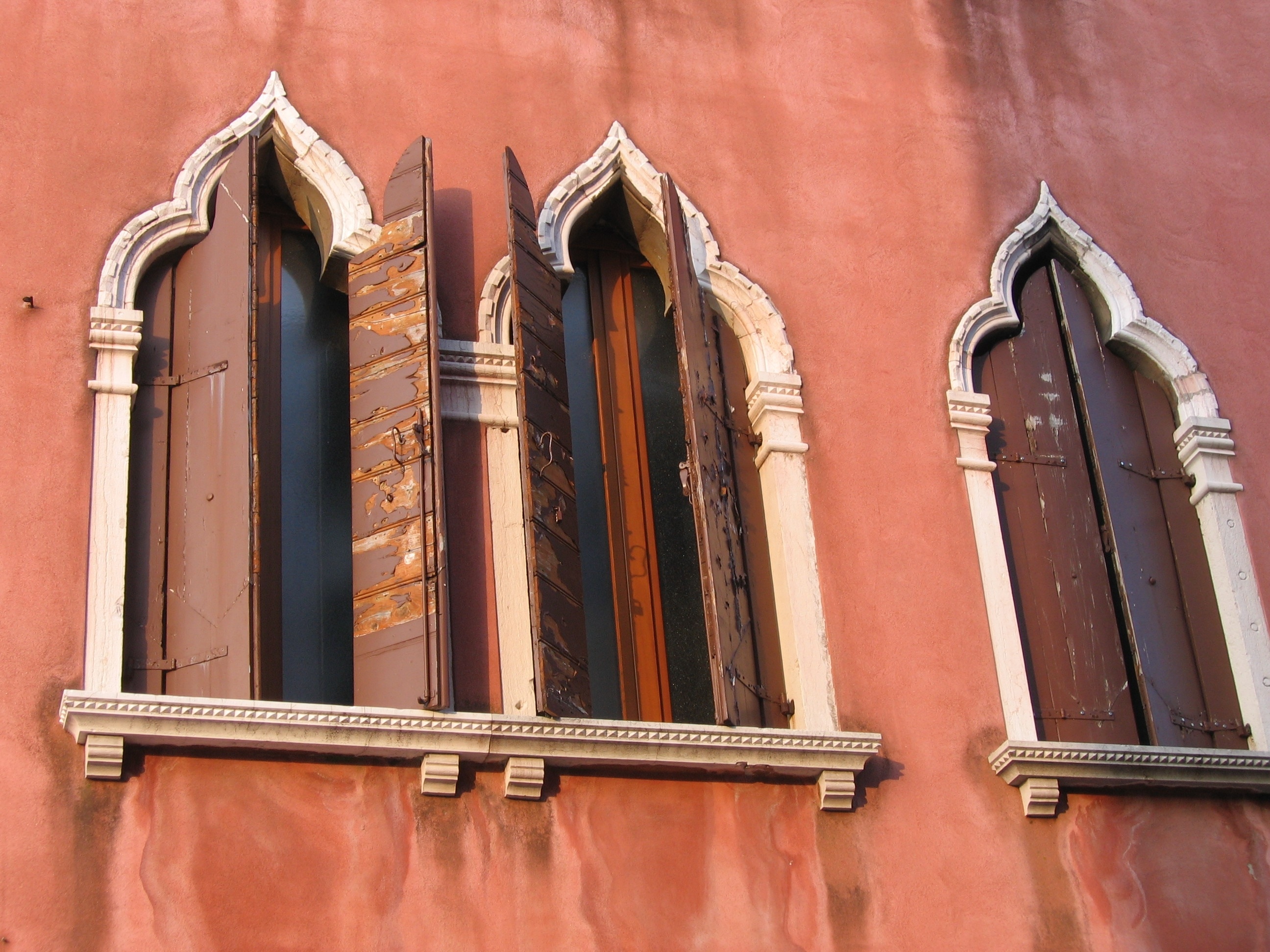 brown wooden window panes