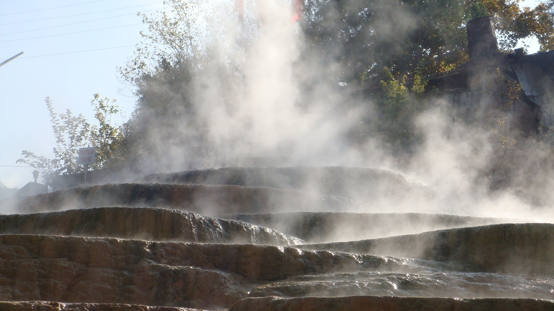 shallow focus photography of hot spring