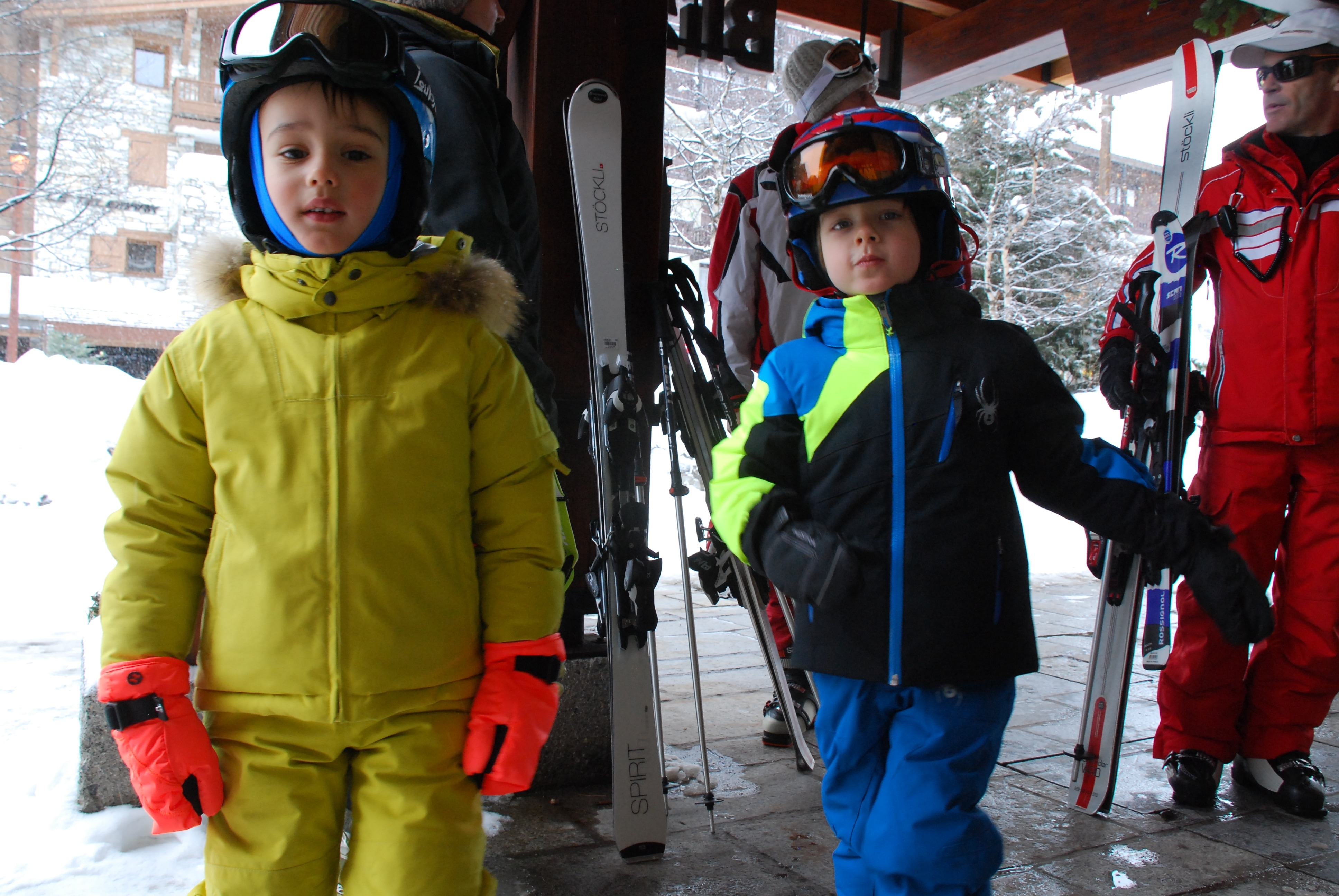 toddler's jacket and pants ski suits