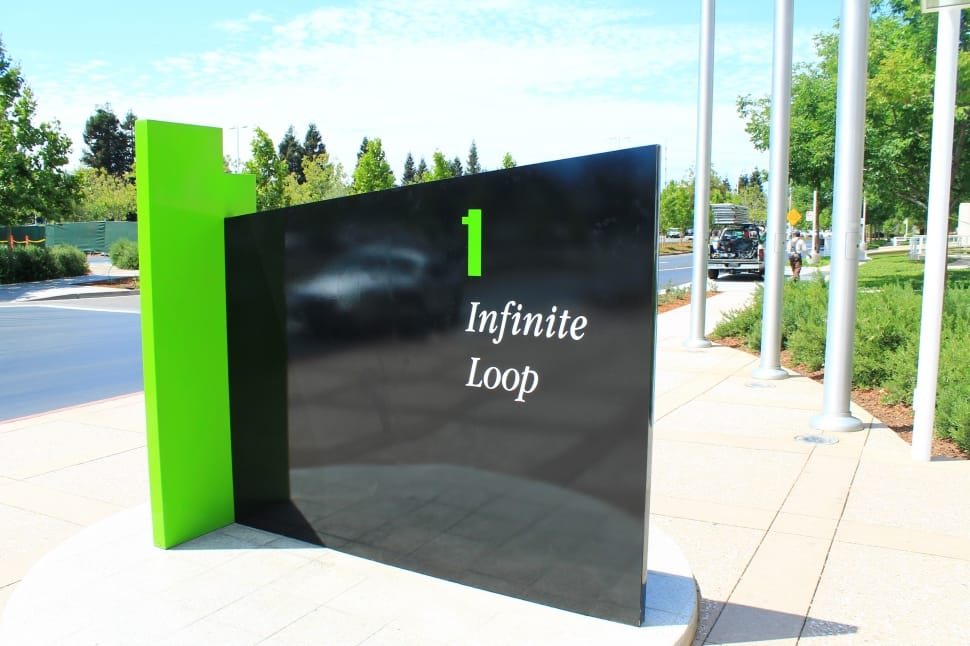 black and green infinite loop signage preview