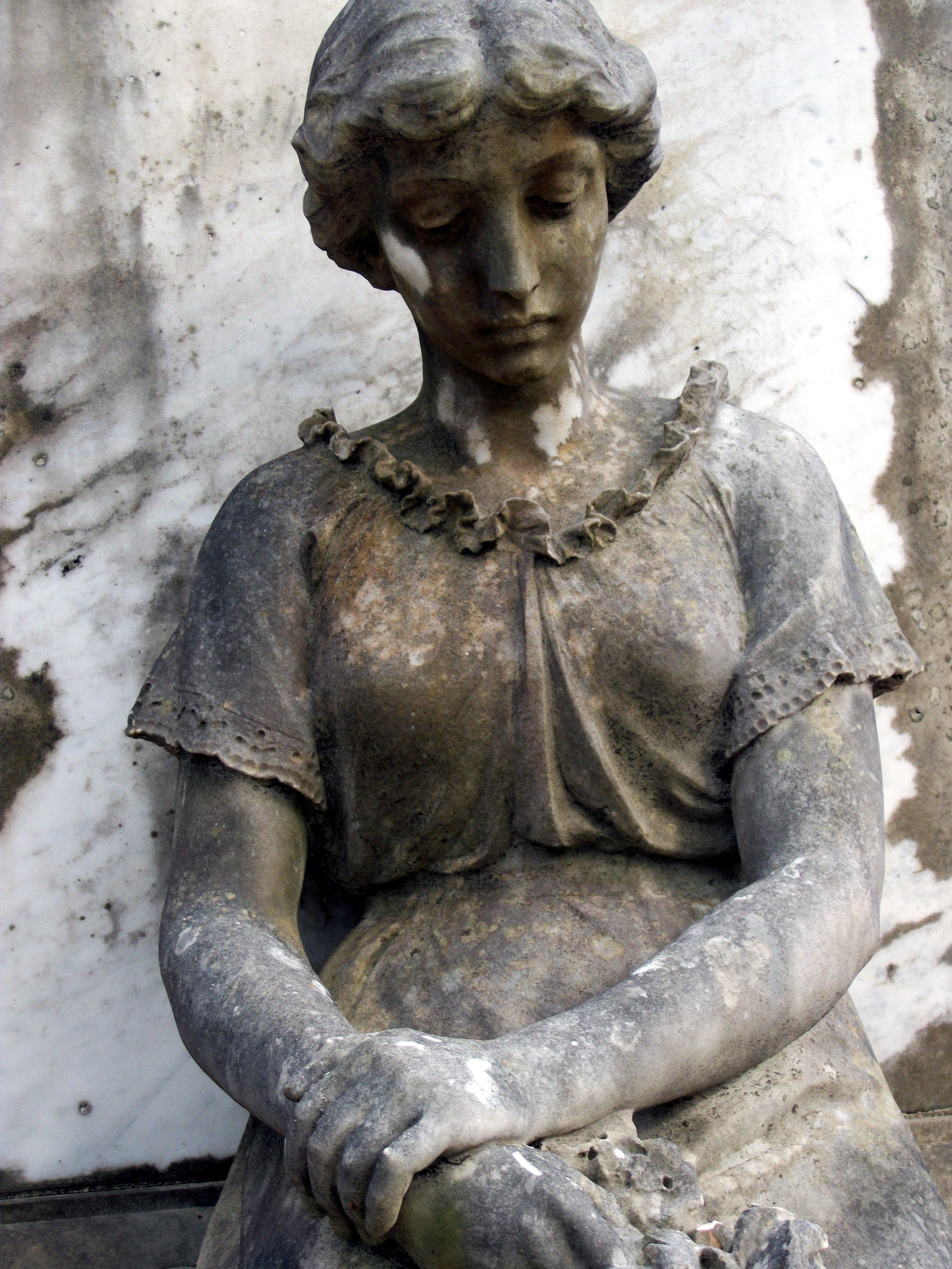 woman concrete statue