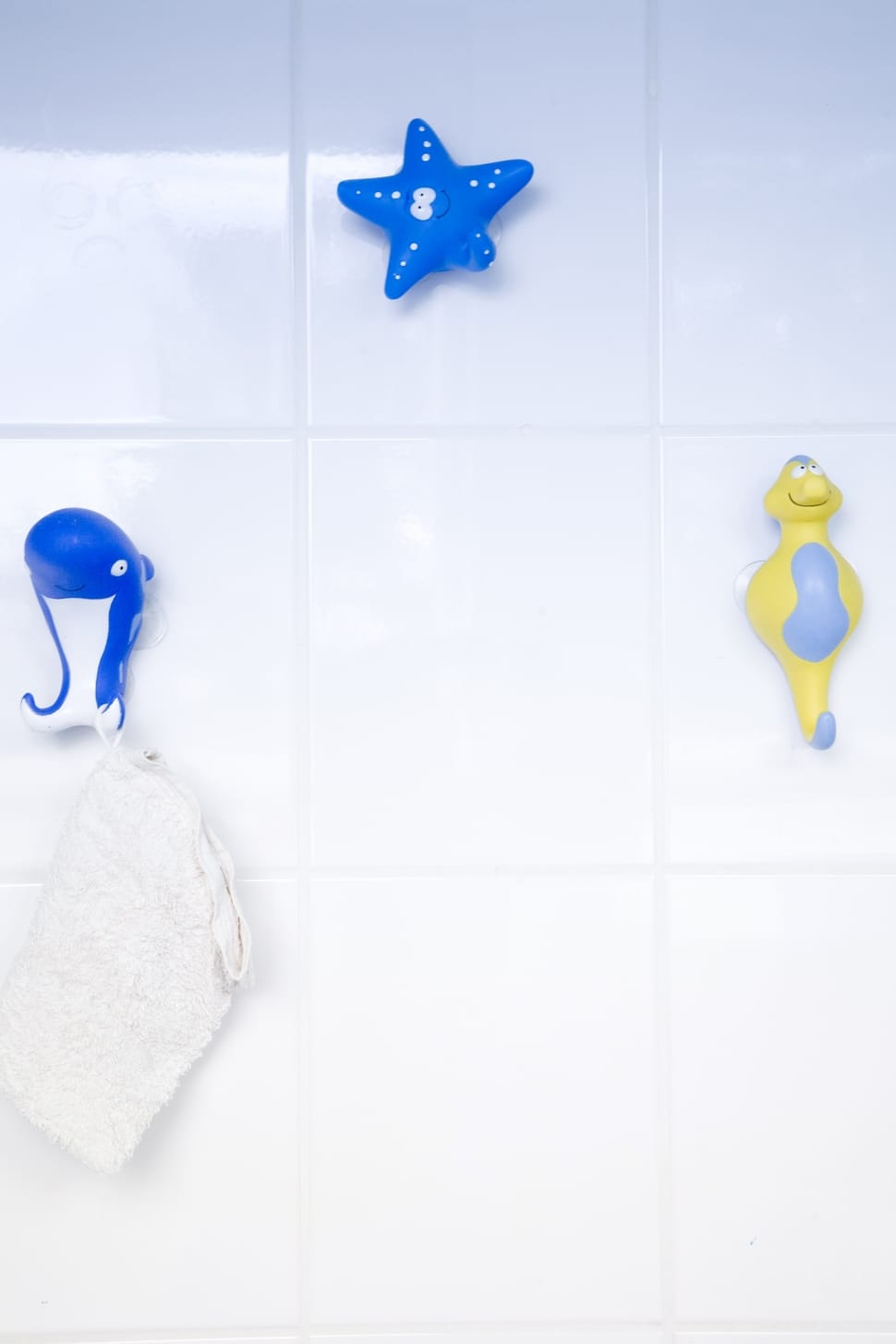 yellow and blue starfish and shark wall decor preview