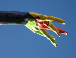 yellow red black and green hand painting thumbnail
