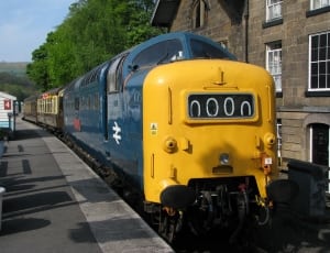 yellow blue and brown train thumbnail