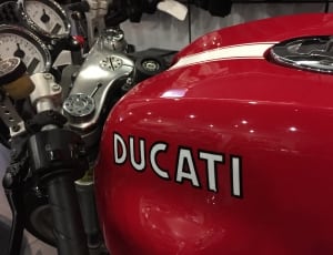 red and black ducati gasoline  tank thumbnail