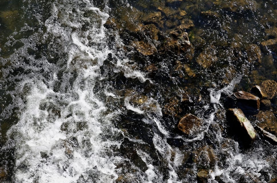 low angle photo of water current preview