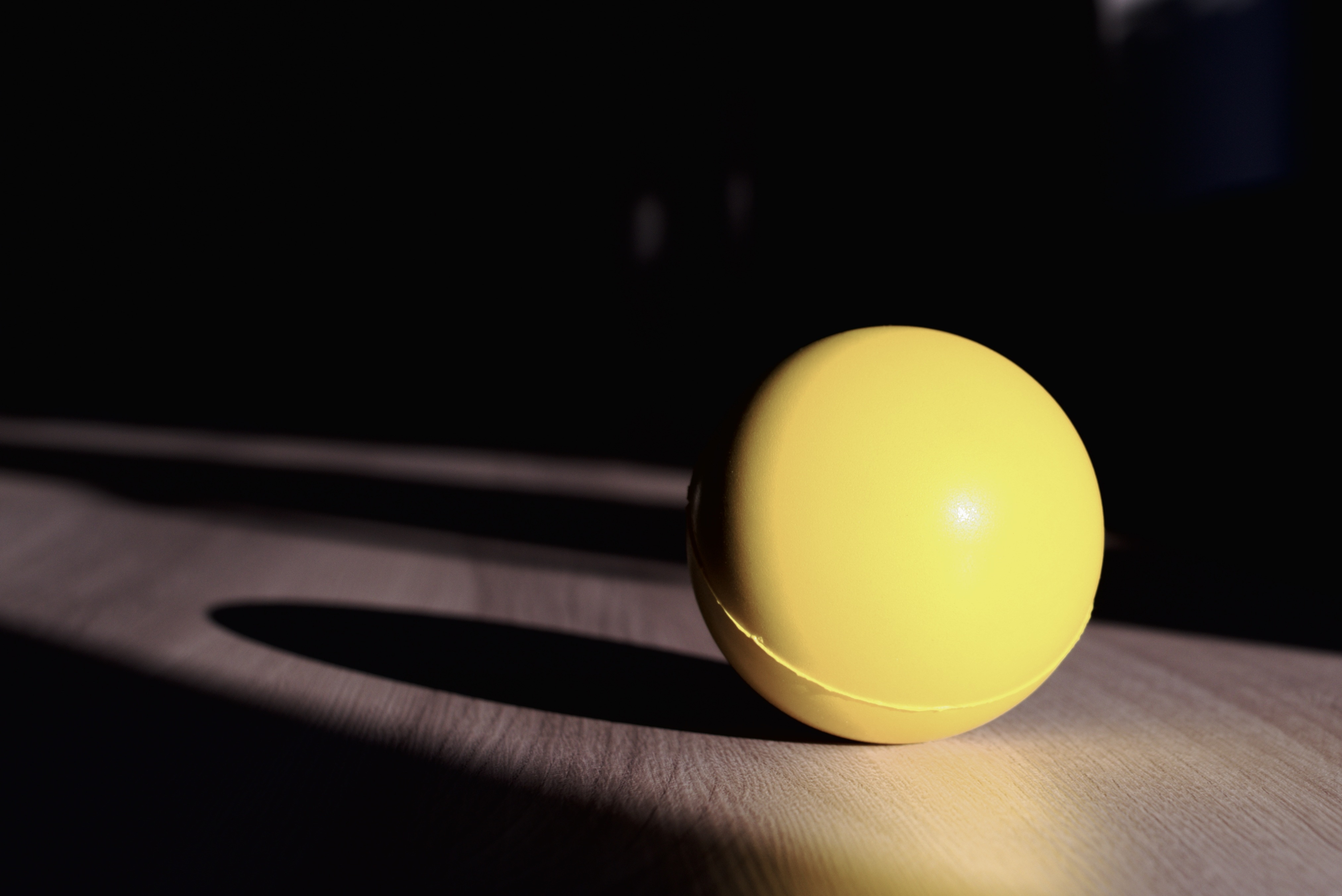 yellow plastic ball