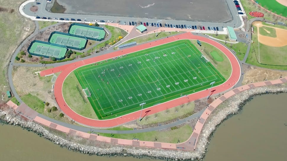 green rectangular football field preview