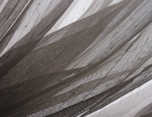 gray and white fabric window curtain thumbnail