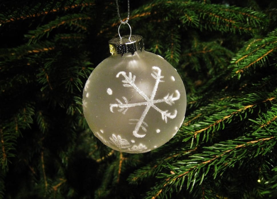 clear glass snowflake ornament preview