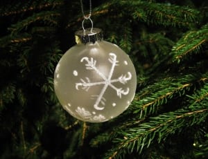 clear glass snowflake ornament thumbnail