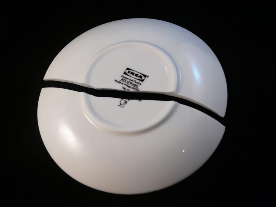 white ceramic ikea round plate preview
