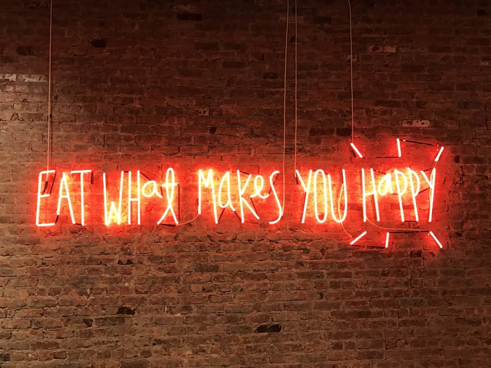 eat what makes you happy neon light signage preview