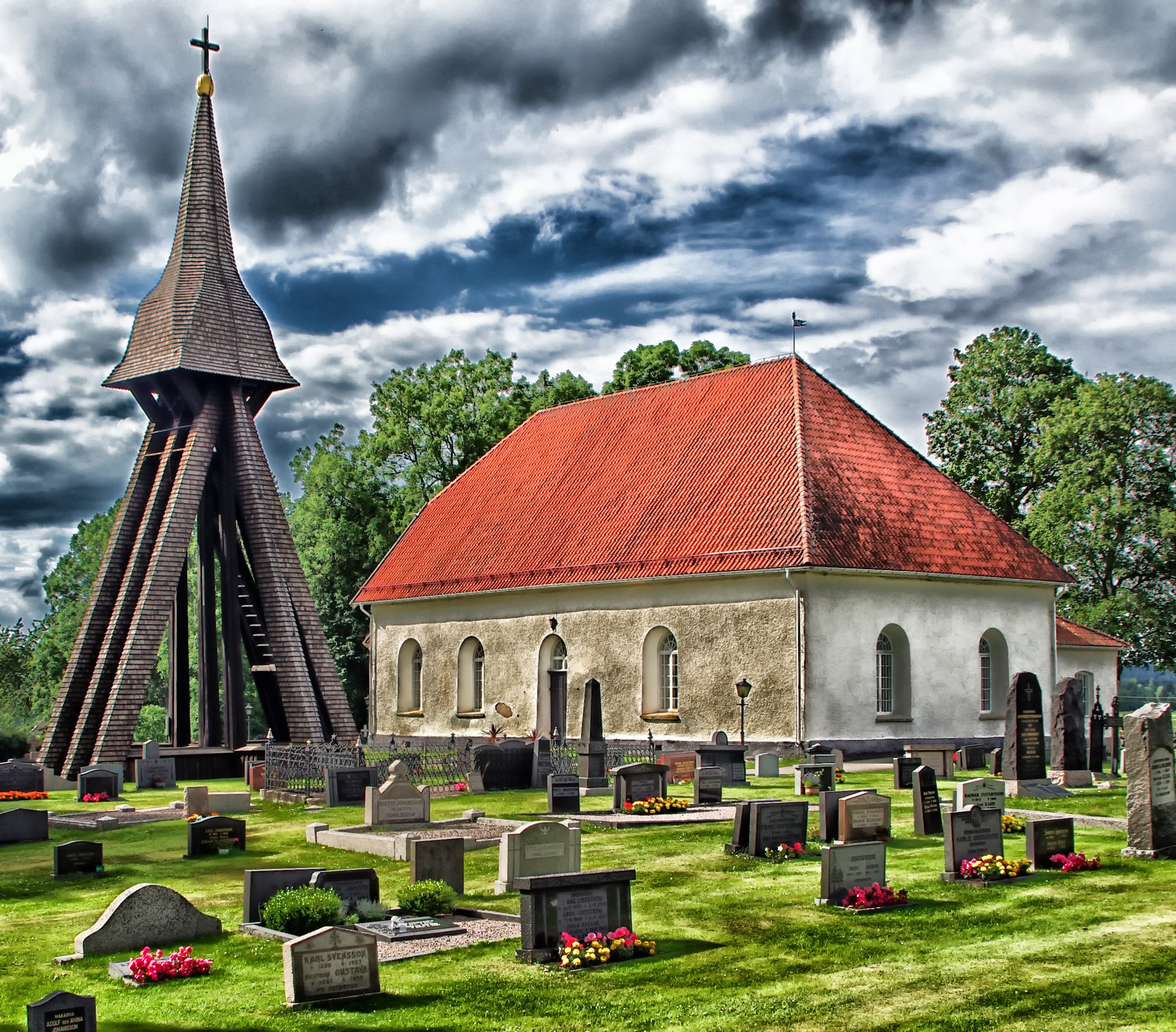 graveyard near chapel photo