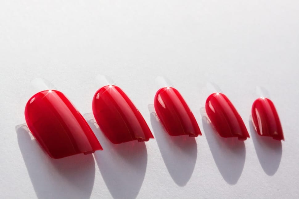 red nail stickers preview