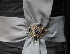 gold and black onyx gemstone accessory thumbnail