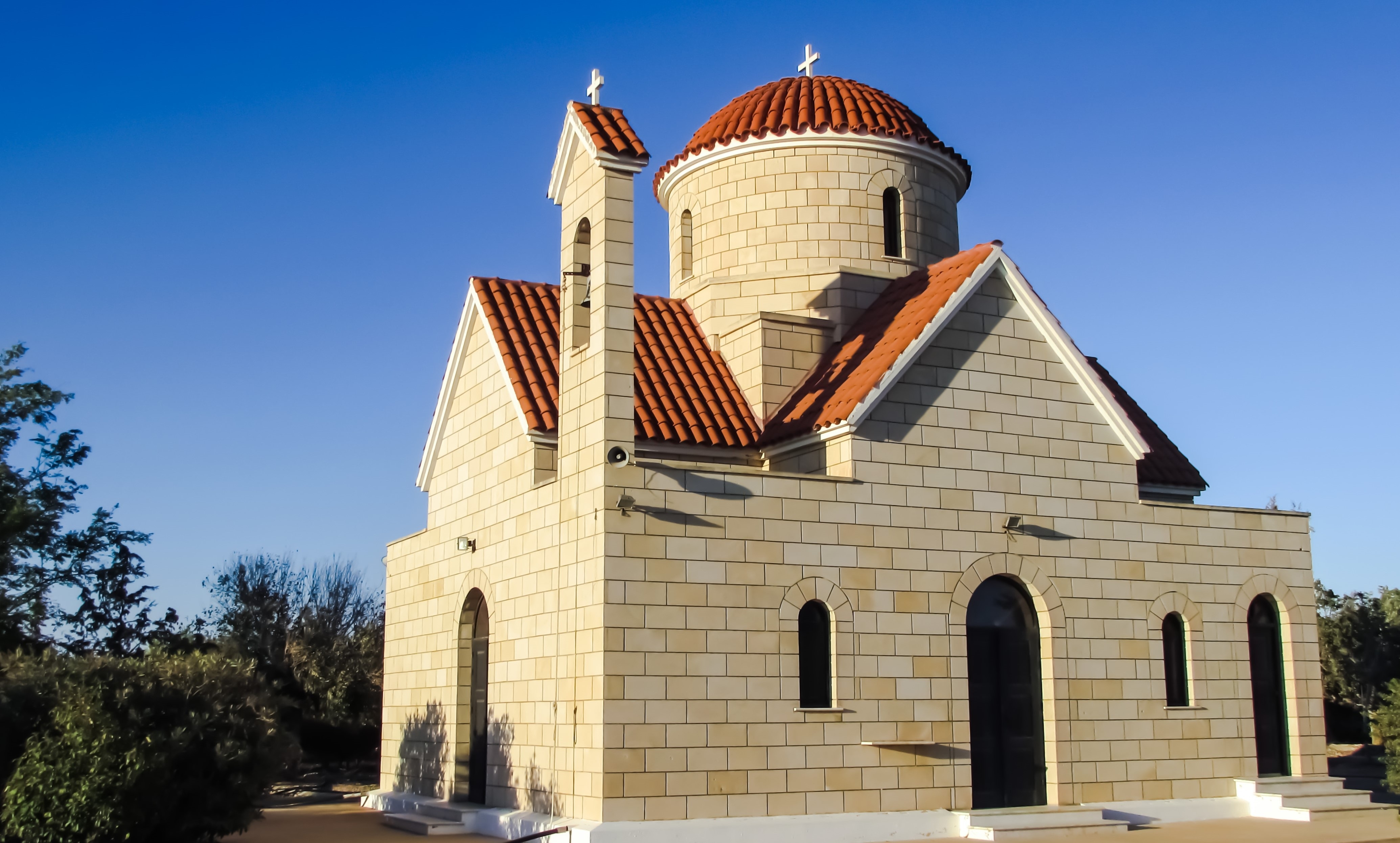 beige and brown concrete church