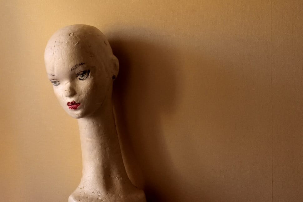 woman head ceramic figurine preview