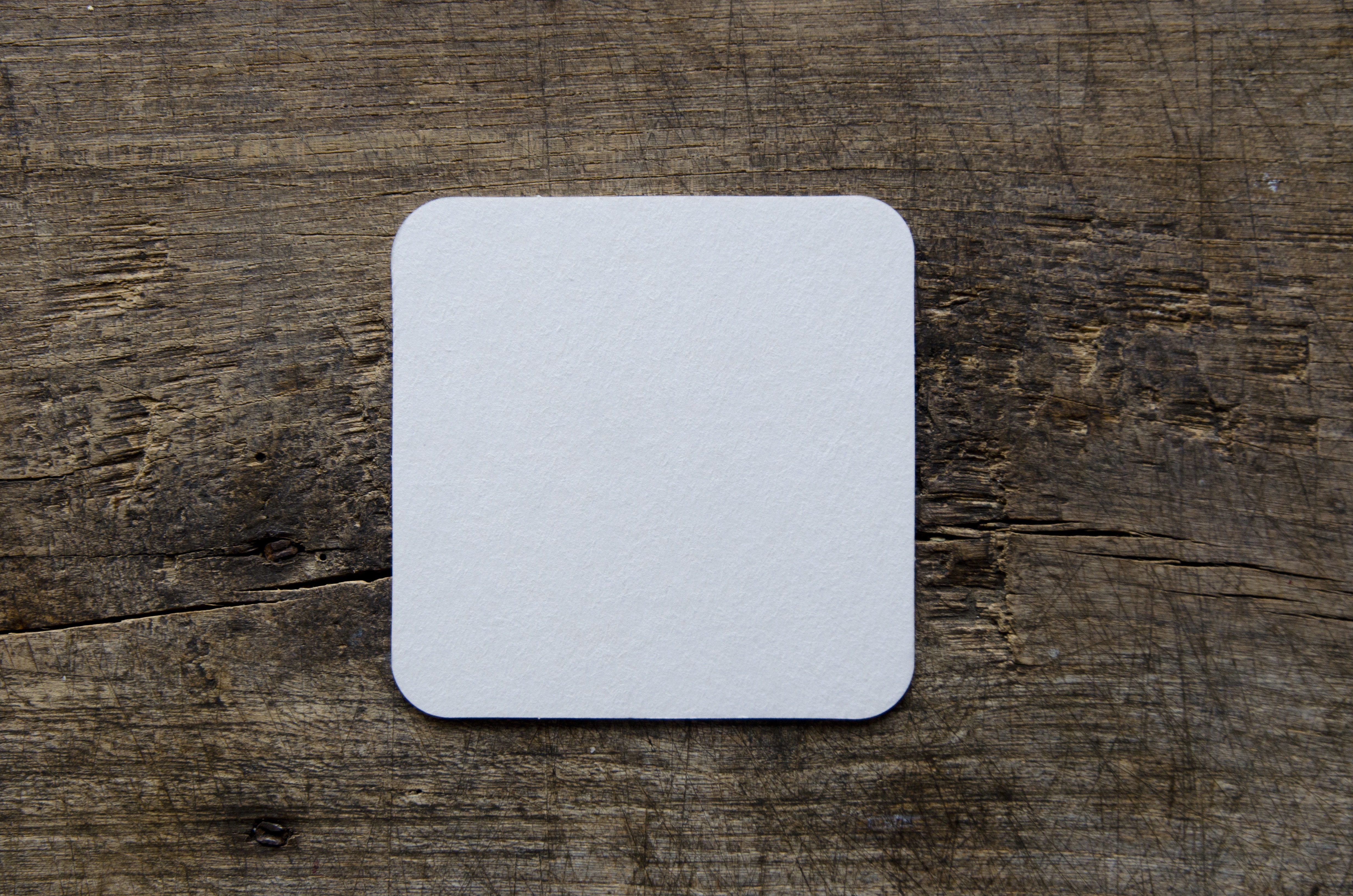white square card