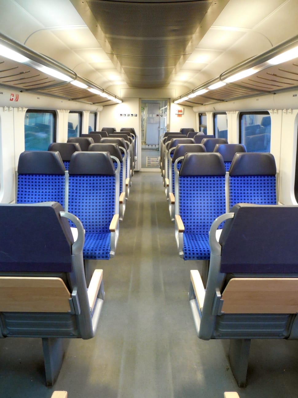 blue and gray train seats preview