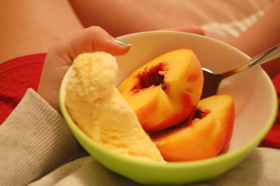 ice cream and peach preview
