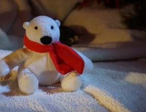 white polar bear plush toy thumbnail