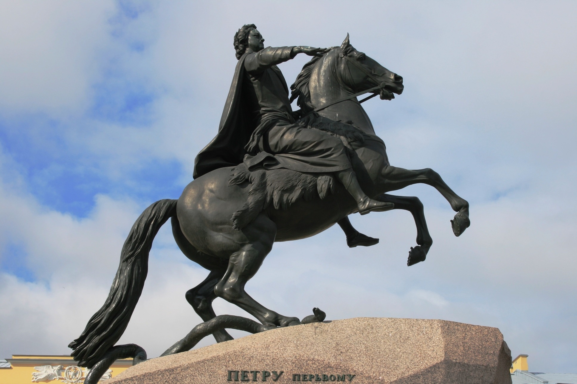 man riding horse statue