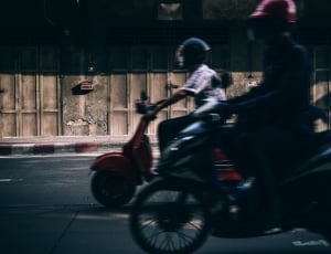 two person riding motorcycles thumbnail